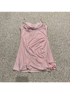 NEW Windsor Light Pink Mini Dress L Sparkly Glam Formal Glam Feminine Coquette